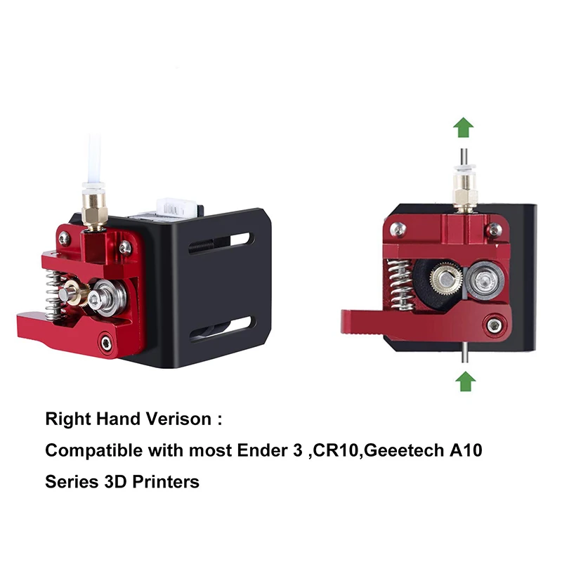 

New 3D Printer Parts MK8 Extruder Aluminum Block 1.75mm Filament Feeder for CR-7 CR-8 CR-10