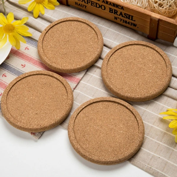 Набор простых круглых пробковых подставок 12 шт./лот коврик для кофейной чашки