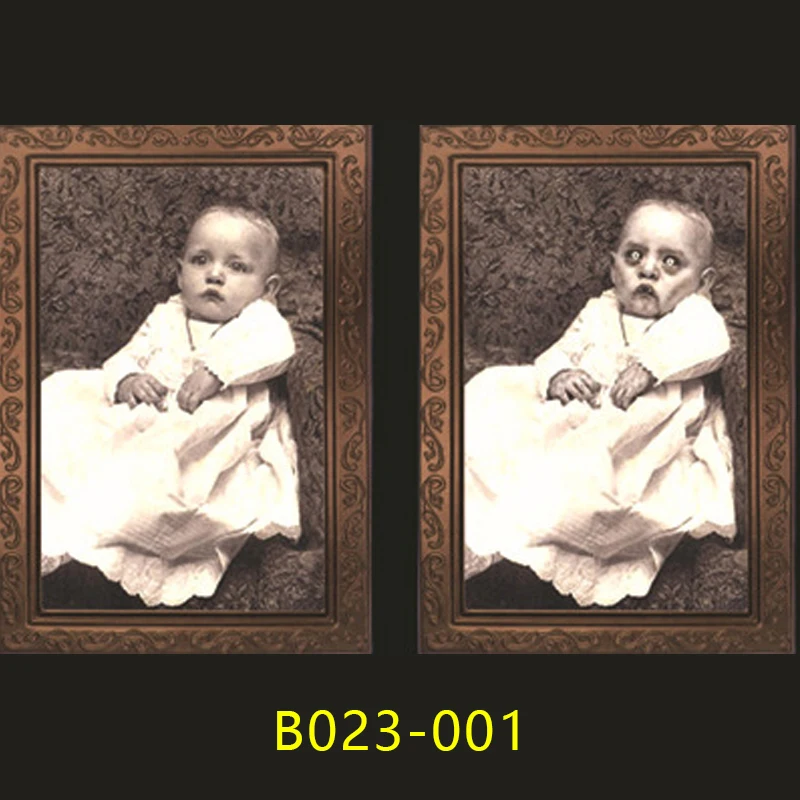 B023-001 Страшный Хэллоуин бар дом с привидениями 3D Изменение лица художественная картина рамка сценическое украшение реквизит гостиная живопись Fd - Цвет: B023-001