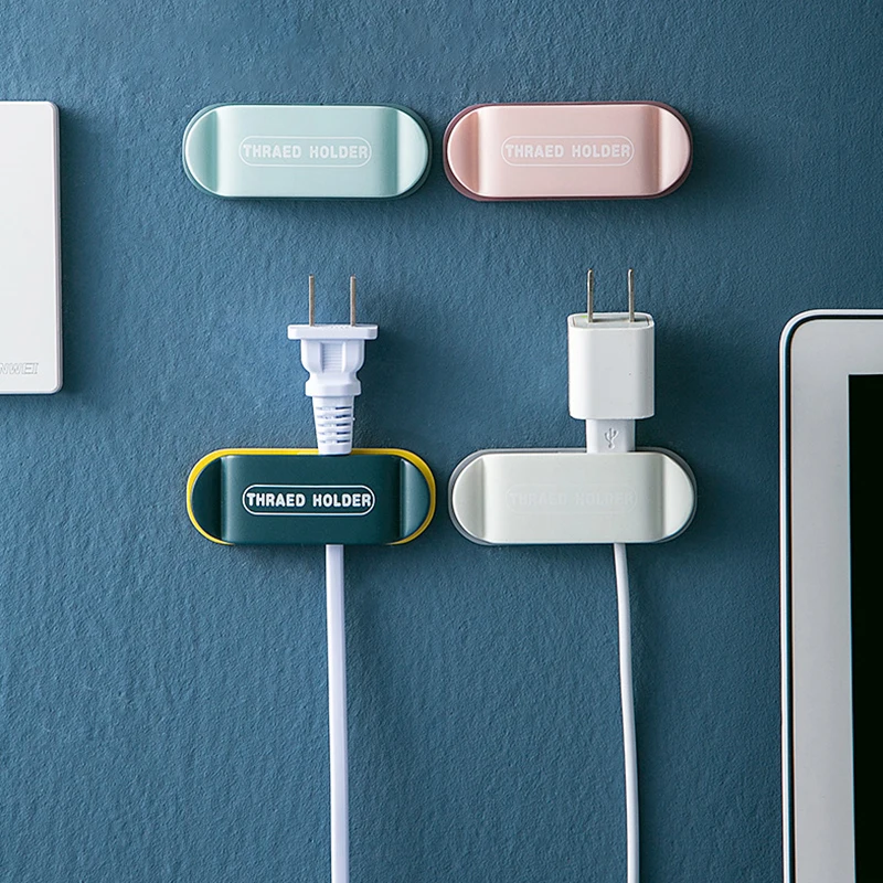 

Creative Home Plug Hook Holder Hook Holder Wire Storage Free Punch Fixing Clip Cable Organizer Plug Storage Home Storage