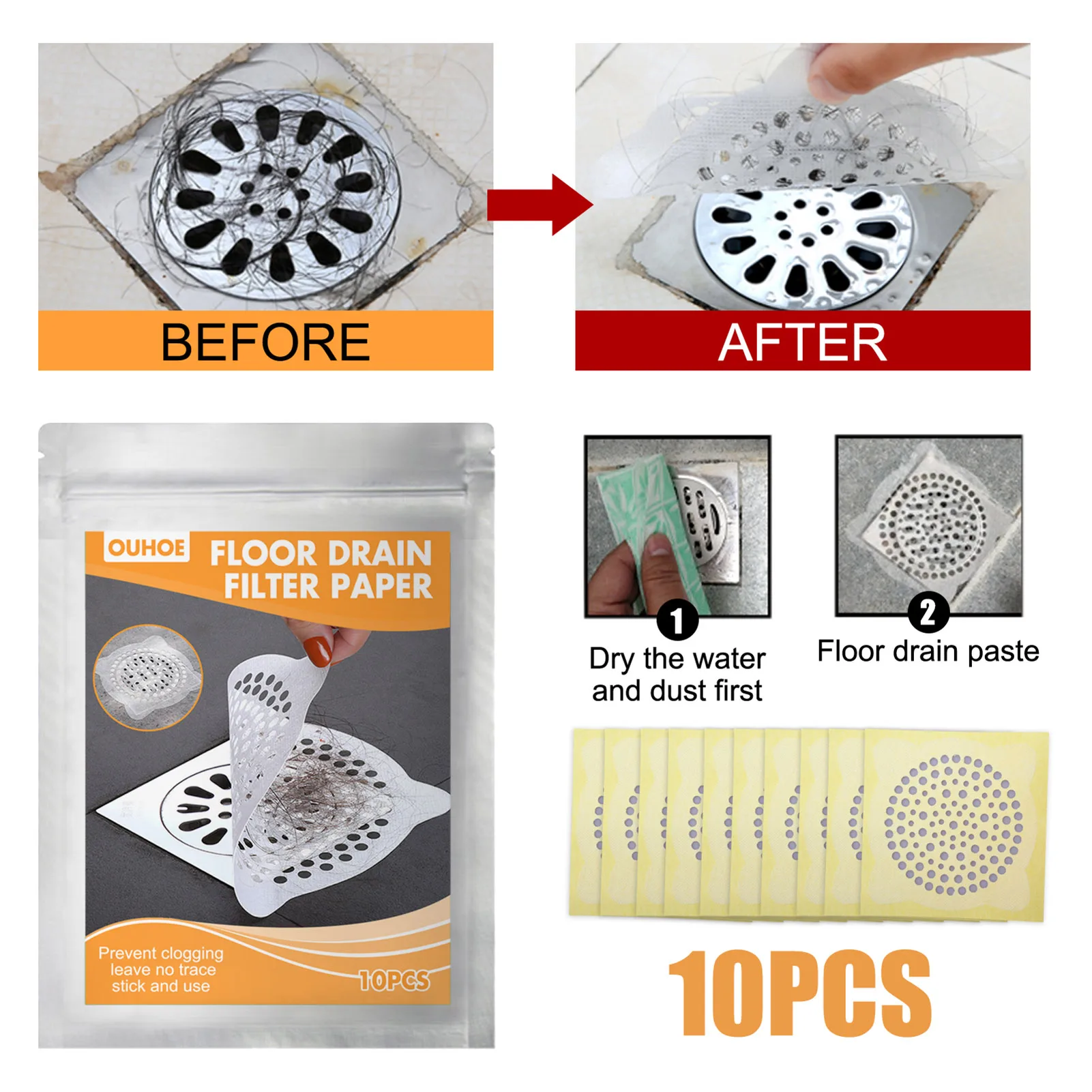 

Universal Disposal Sink Strainer Bathroom Sink Filter One-Off Sink Drainer Shower Drain Hair Catcher Shower Hair Filter Strainer