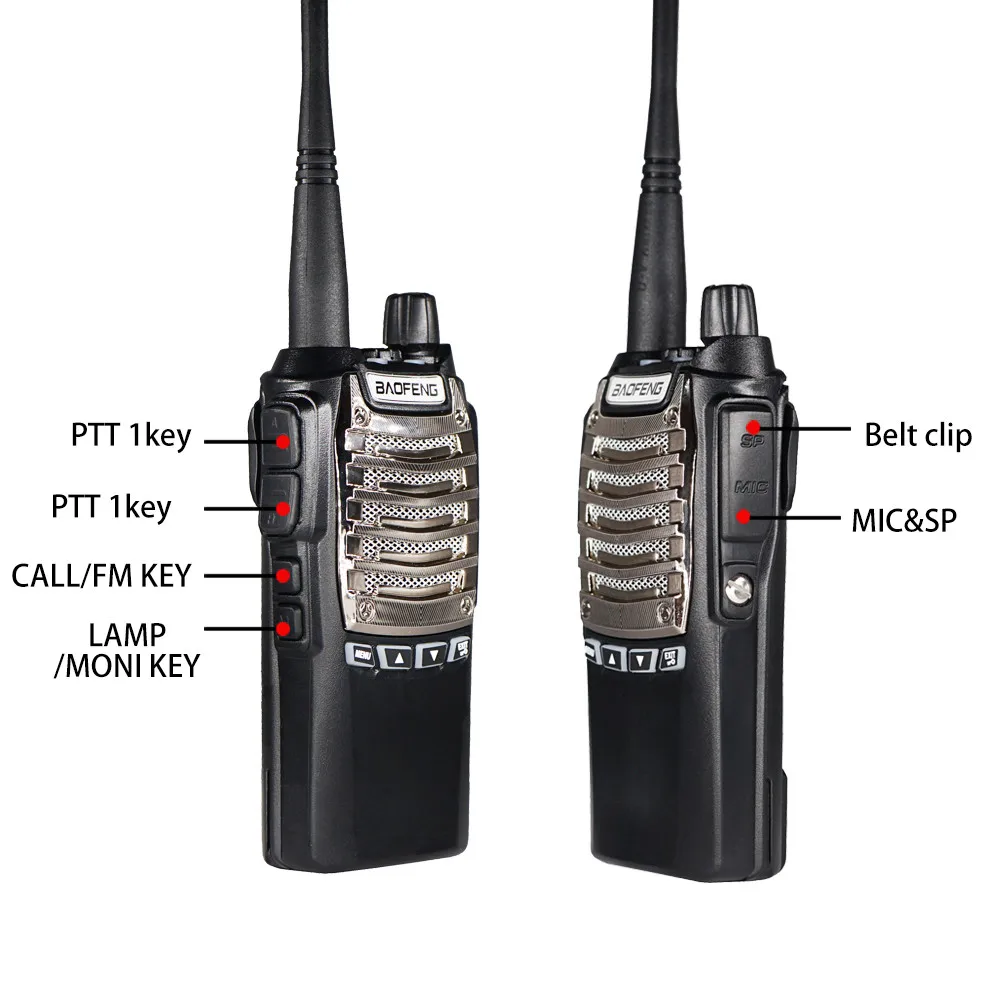 10 км Baofeng Walkie Talkie UV-8D 8 Вт 2800 мАч портативный CB радио Comunicador Hand Free 128 каналов двухстороннее радио с фонариком
