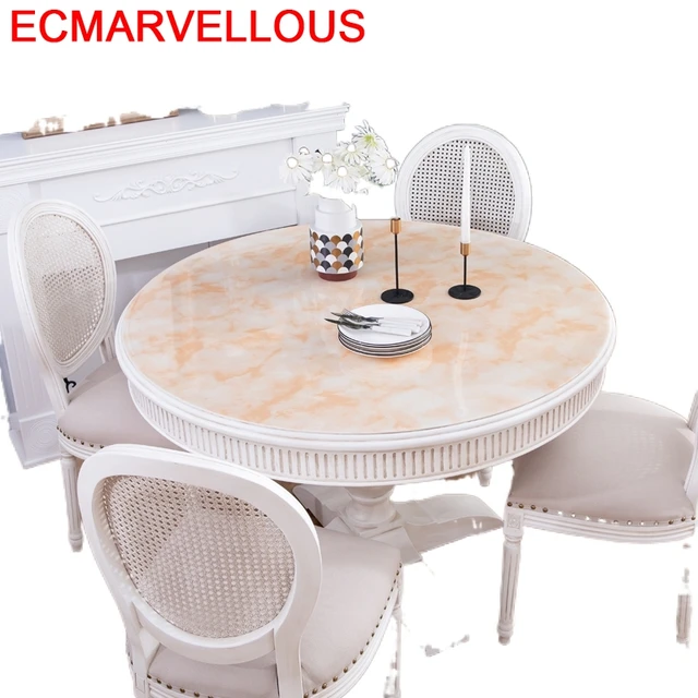 Na Transparent Weeding Decoration For Wedding Round Tafelkleed Rond Manteles Toalha De Mesa PVC Tablecloth Cover Table Cloth