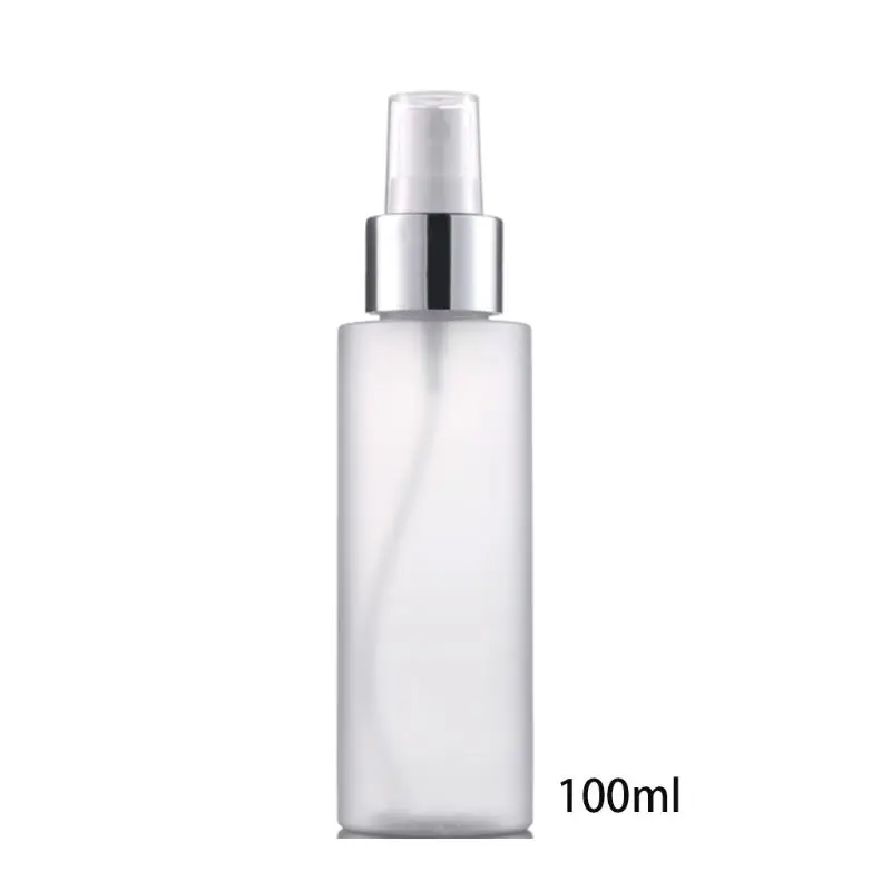 

100/200ml Empty Refillable Plastic Spray Bottle Scrub Frosted Fine Mist Perfume Aluminum Atomizer Cosmetic Container Portable