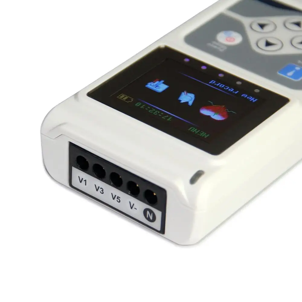 Оригинальный CONTEC 3 каналы ECG Holter EKG динамическая система мониторинга ЭКГ 24 часа