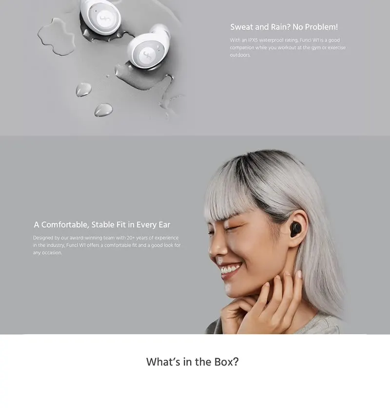 FUNCL W1 Youth bluetooth 5,0 наушники TWS Touch HiFi музыка беспроводной стерео водонепроницаемый для Xiaomi для samsung OnePlus