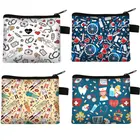 Женский кошелек для мелочи с принтом ЭКГ, короткий бумажник для учеников и мальчиков, сумка для карт, Детский кошелек