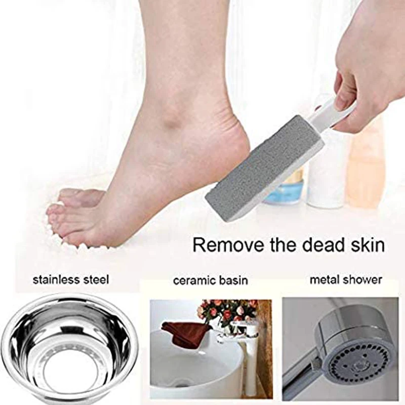 

5Pcs Pumice Cleaning Stone with Handle Toilet Bowl Cleaning Brush Cleaner Hard Water Ring Remover