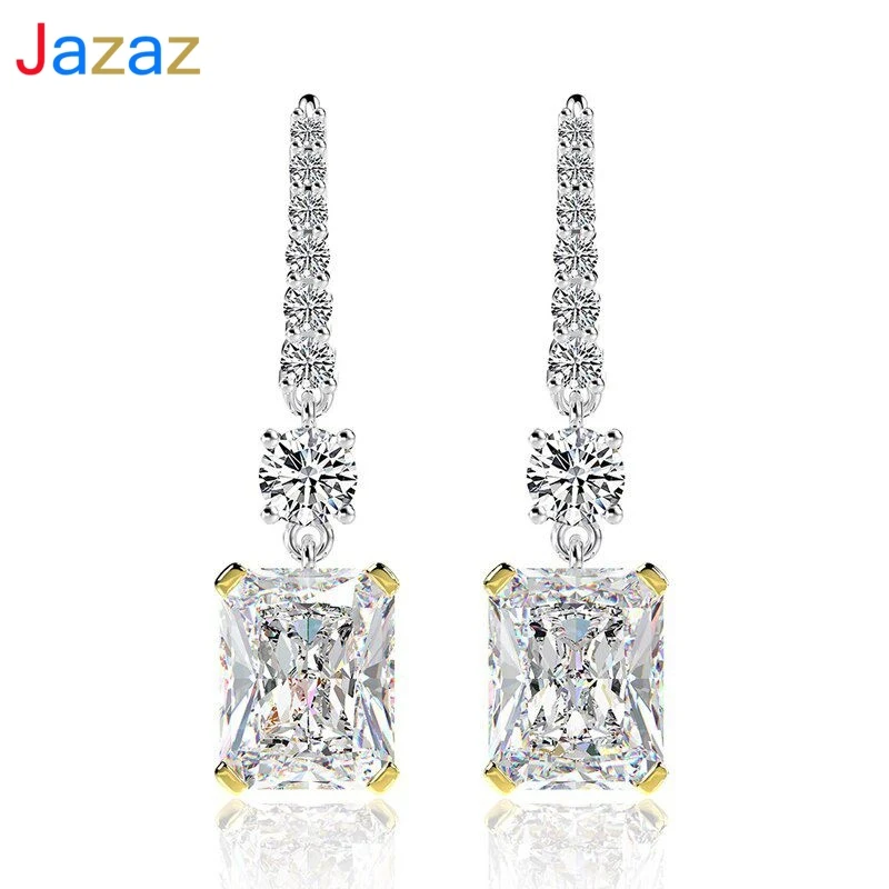 

Роскошные серьги-Крючки с цитрином и муассанитом, серебро 100% пробы