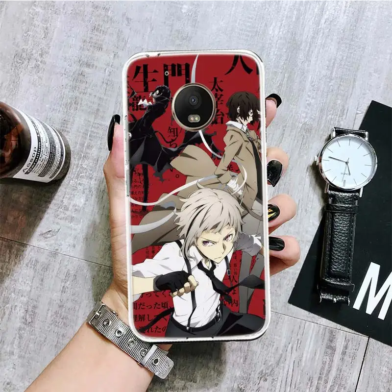 Bungo бродячие собаки Dazai аниме чехол для телефона Motorola Moto G9 G8 G7 G6 G5 E6 E5 E4 Plus Play Power One