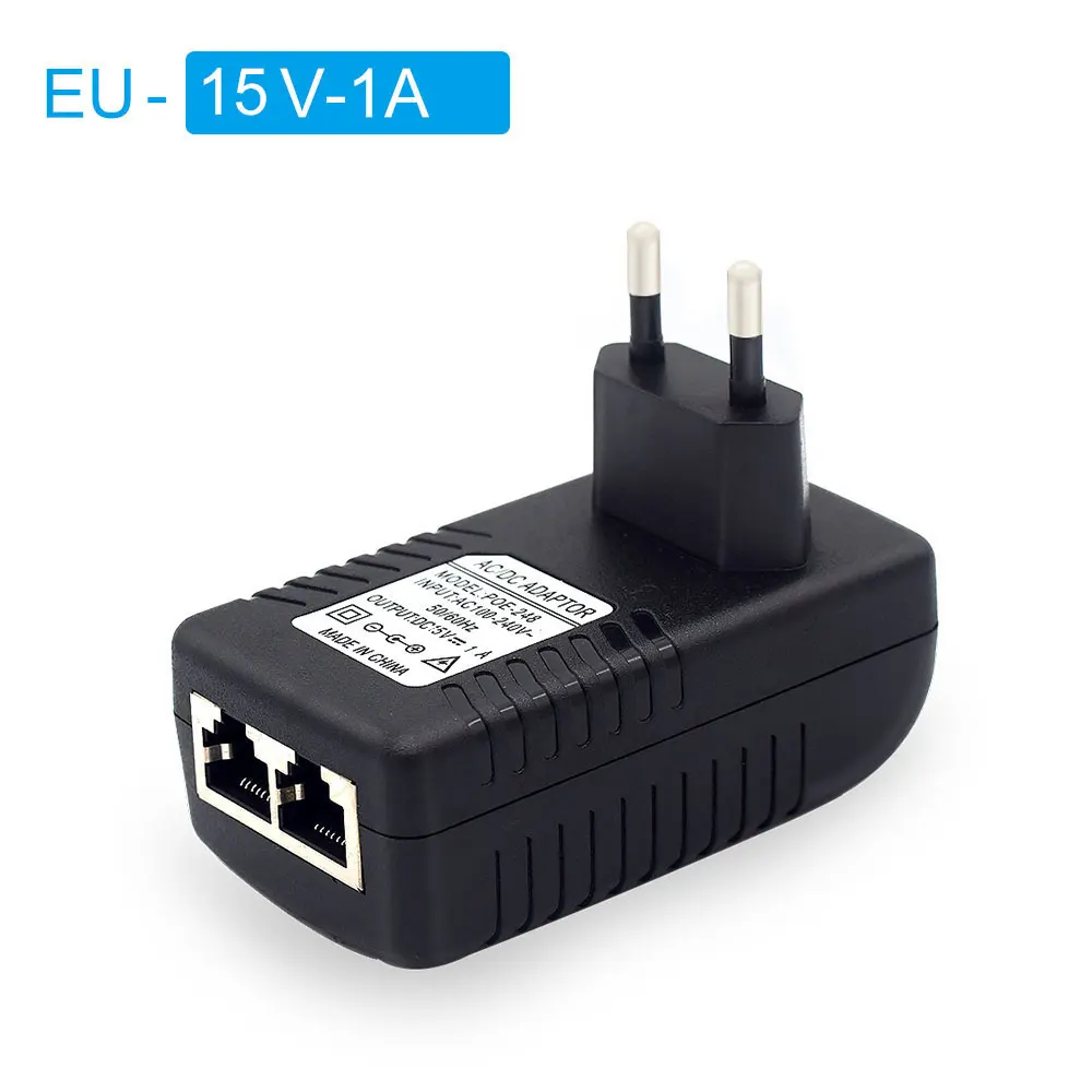 POE Инжектор адаптер питания Ethernet CCTV безопасность AC 110-240V к DC 12V 24V 48V 0.5A 1A PoE источник