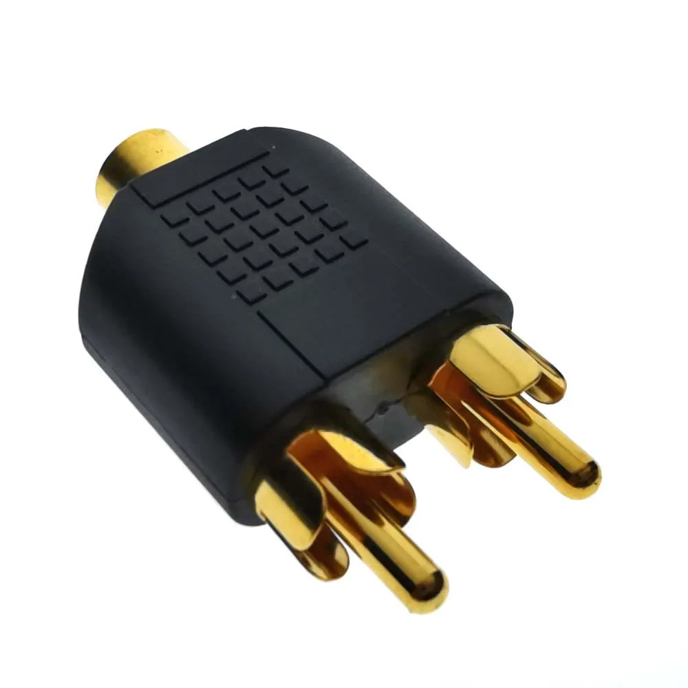 

RCA Female to 2 RCA Male Adapter AV Audio Plug RCA Female to Male RCA Y Splitter Audio Converter for Computer TV Audio MP3