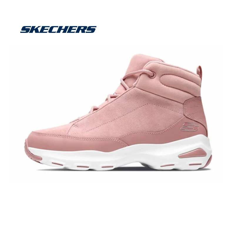 Женские теплые кроссовки на танкетке Skechers зимние повседневные короткие с