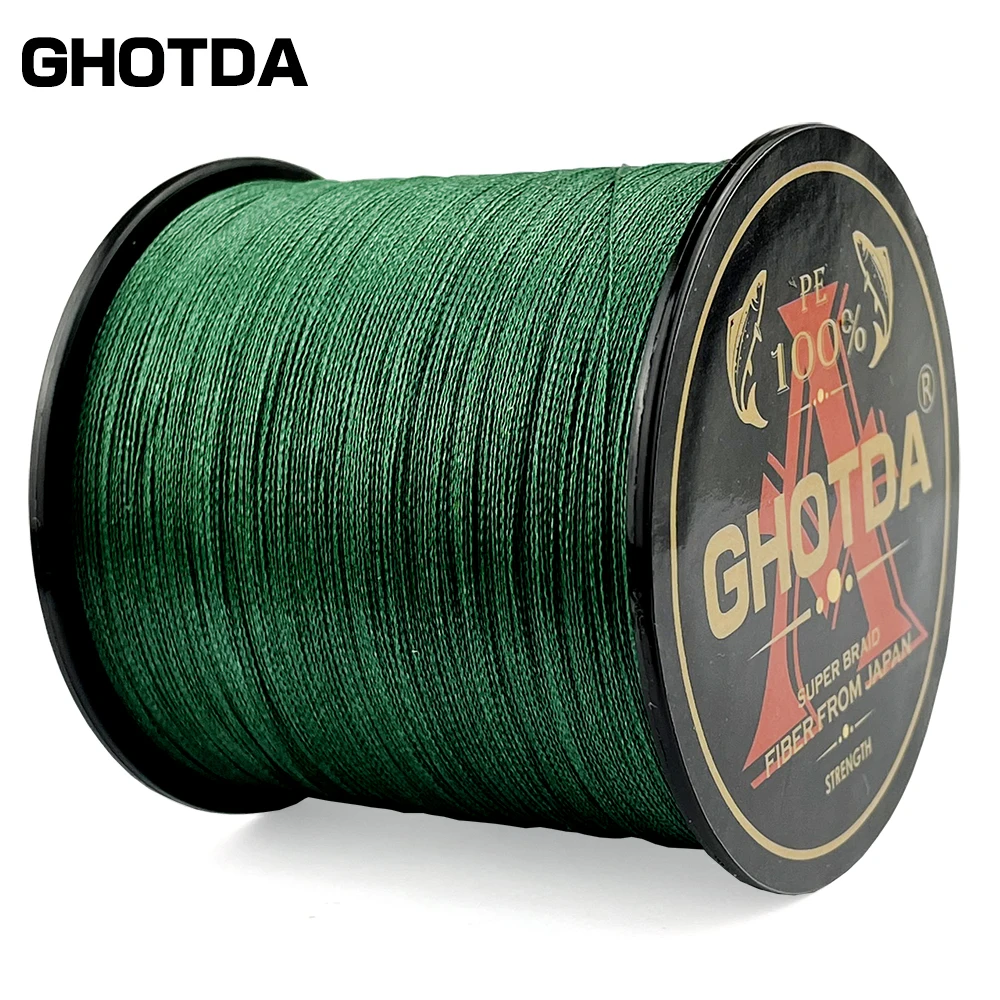 Плетеная рыболовная леска GHOTDA 4 нити 10 80 анг. Фунт. мультифиламентная