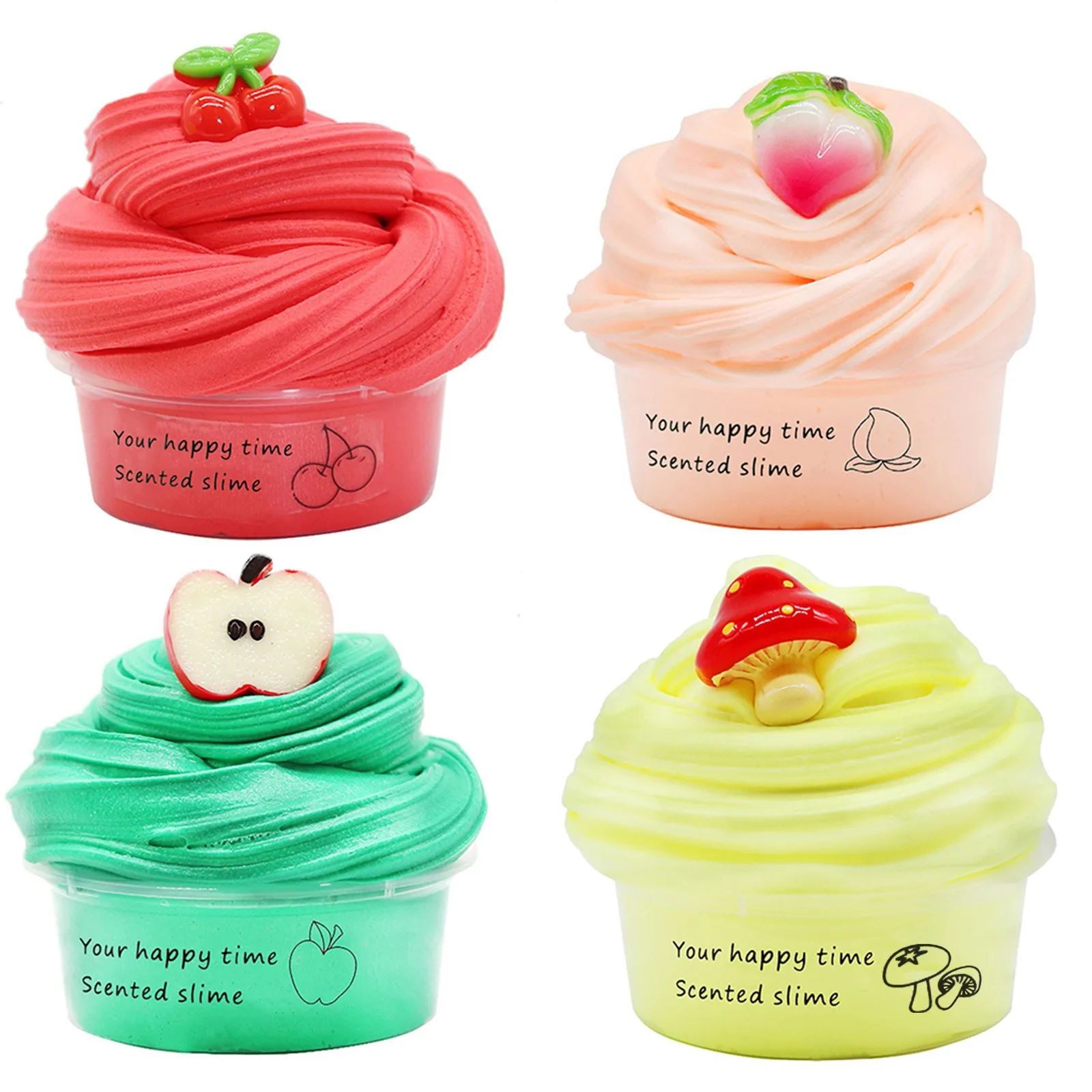 

Fruit Butter Slime Fluffy Glue Charms For Slime Additives Clay Supplies Plasticine Slimes Kit Chocolate Modelling Toy For Kids