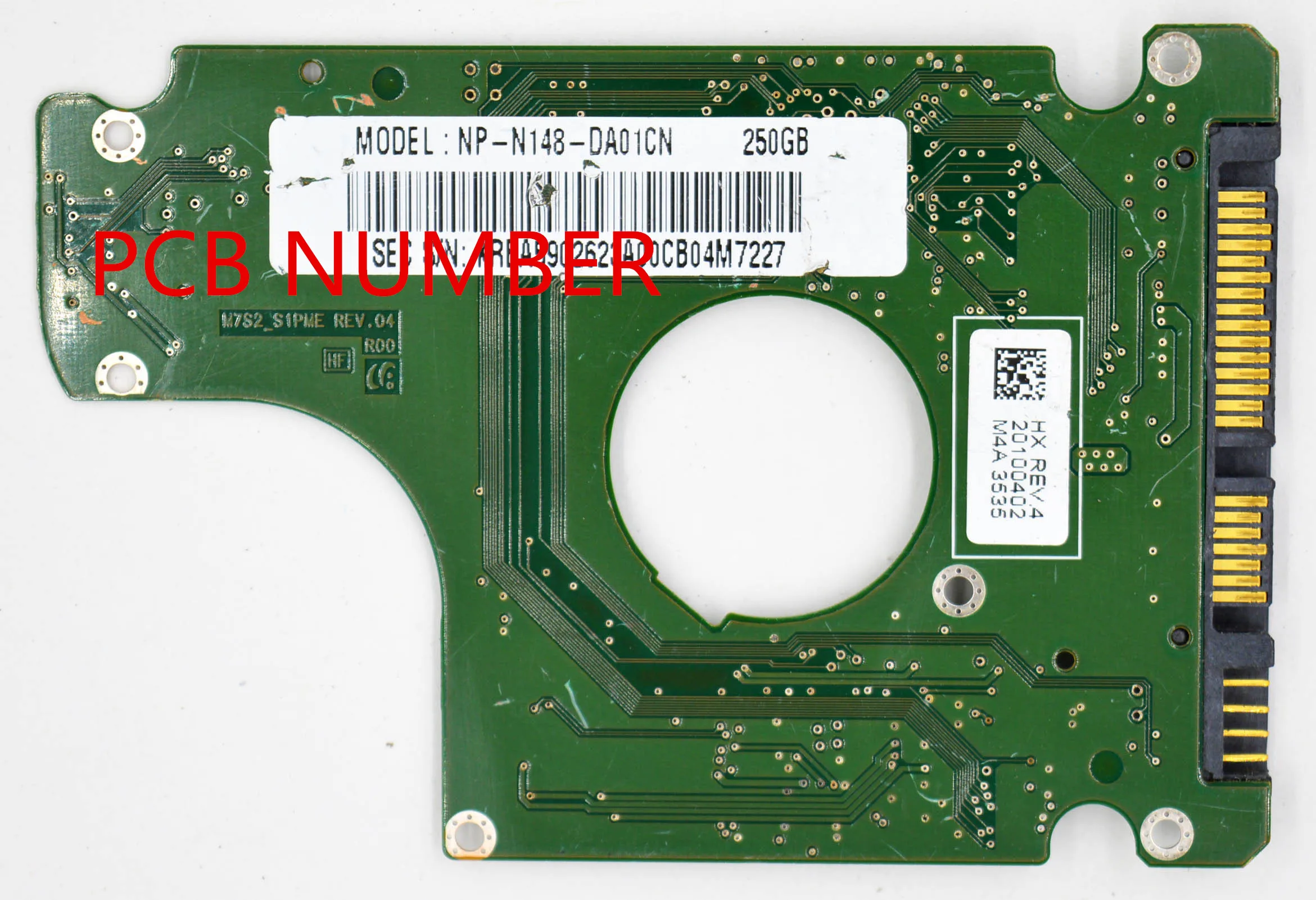 Ноутбук Samsung жесткого диска монтажная плата Материнская плата/BF41 00249B M7S2_S1PME REV.04 /