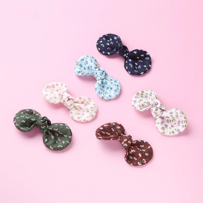 Портативный зажим для волос с бантом девочек милый бант заколка цветком мини