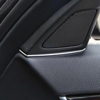 abs car stying audio speaker cover trim for bmw 5 series 2011 2017chrome silver car interior accessories
