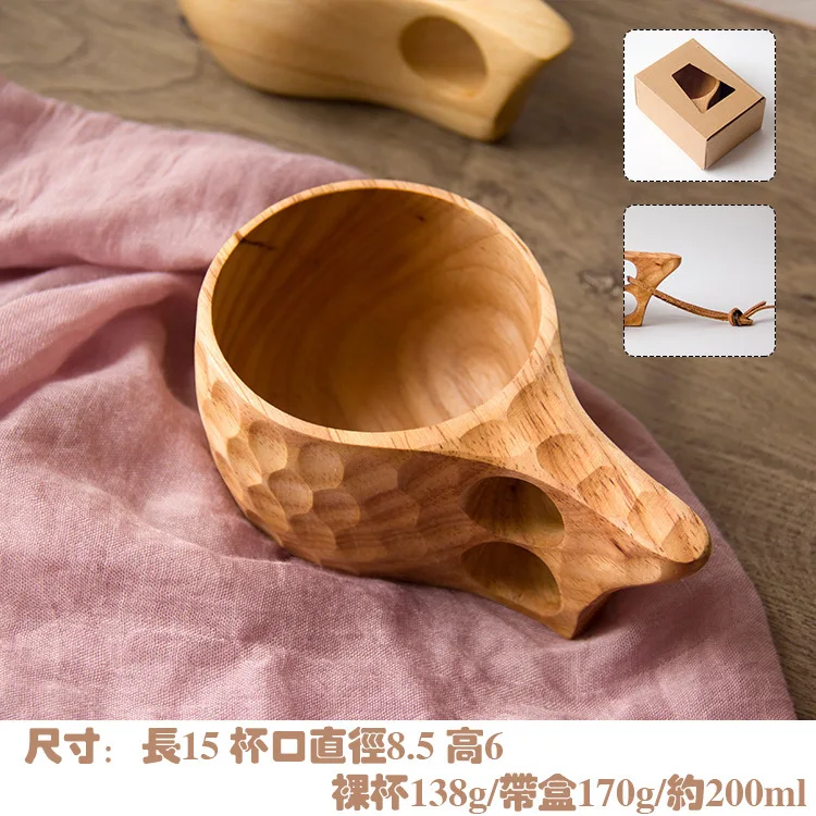 

Rubber Wood Outdoor Camping Tactical Cup Environmental Protection Solid Waist Coffee Cup for Camping Hiking Travelling Tools