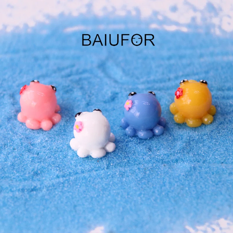 BAIUFOR Kawaii мини-фигурки осьминогов и миниатюры морской аквариумный ландшафт