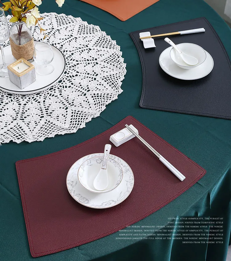 Высококачественный коврик для круглого стола кожаный коврика в западном стиле