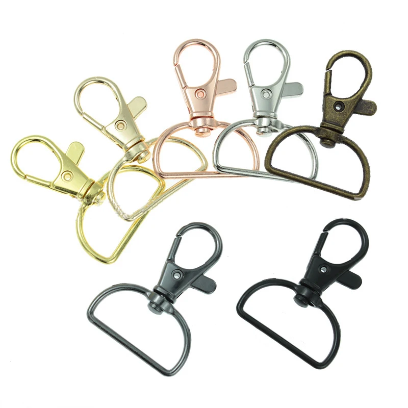 Застежка-карабин металлическая 20/25 мм 20 шт. крючки для ключей | Дом и сад