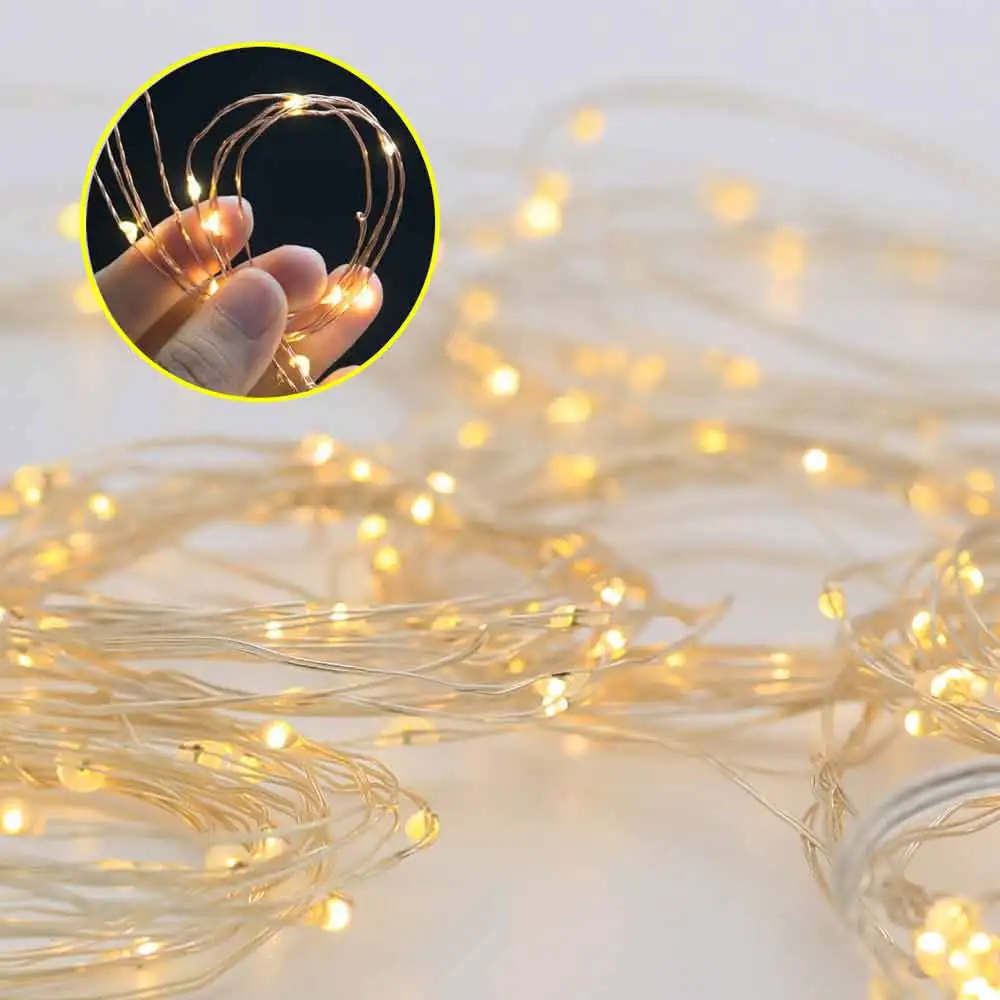 300LED 9.8ft 10 нитей Светлячок с гибкой медной проволокой, водонепроницаемый Звездный Светлячок гирлянды для Рождества