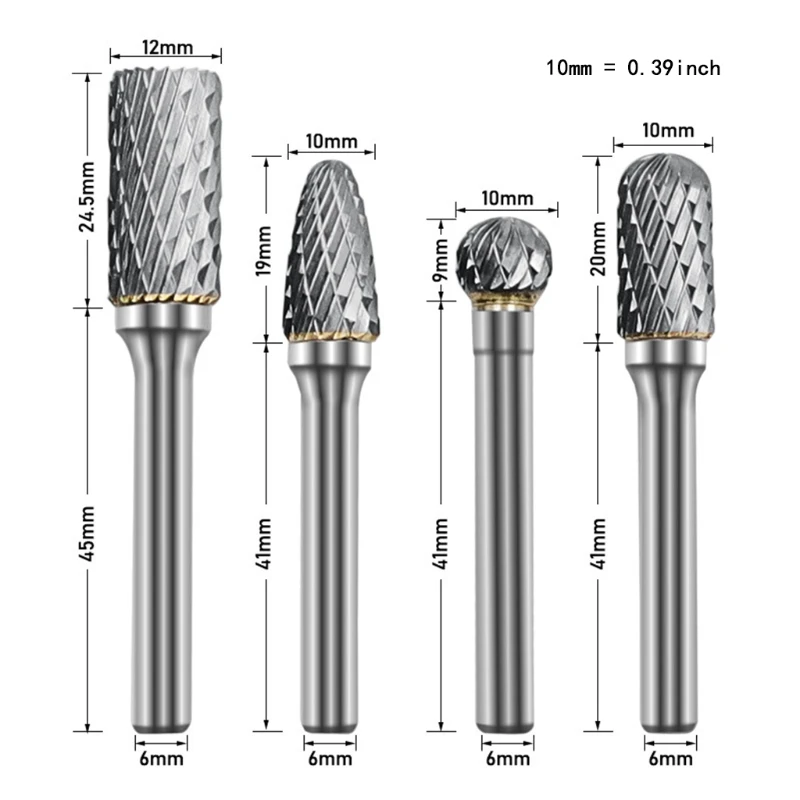 

Tungsten Steel Grinding Head Tungsten Carbide Bur Set Mini Diamond Tip Bur Material Tungsten Alloy Grinding Accessories