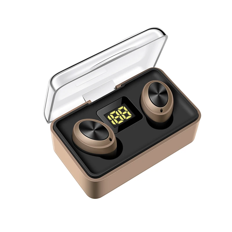 

Wireless Bluetooth 5.0 Earphone TWS Led Digital Display Touch Control In-ear HiFi Stereo Sport Headset With Charging Box
