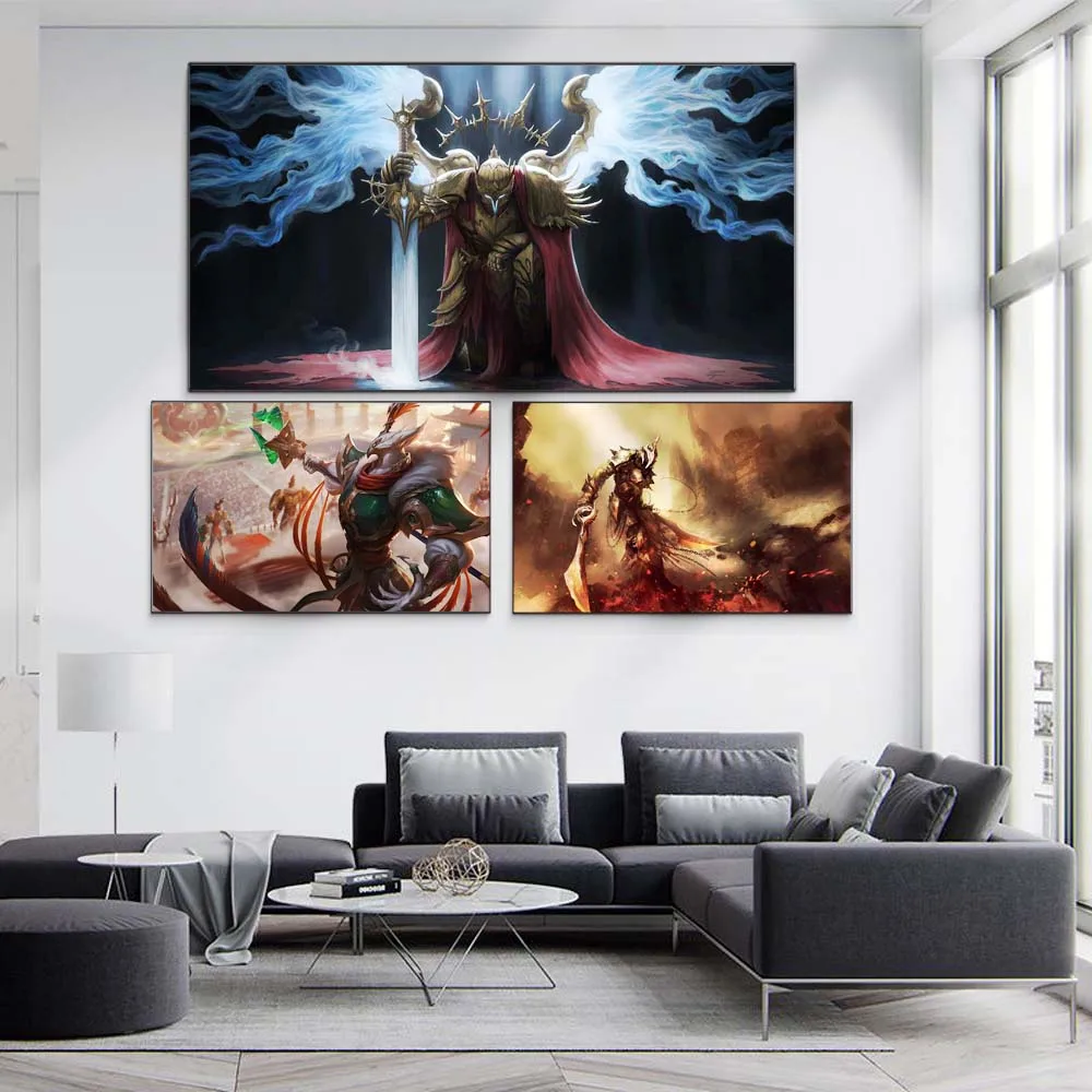 

Animation oil painting Eagle warrior art canvas painting living room corridor office home decoration mural