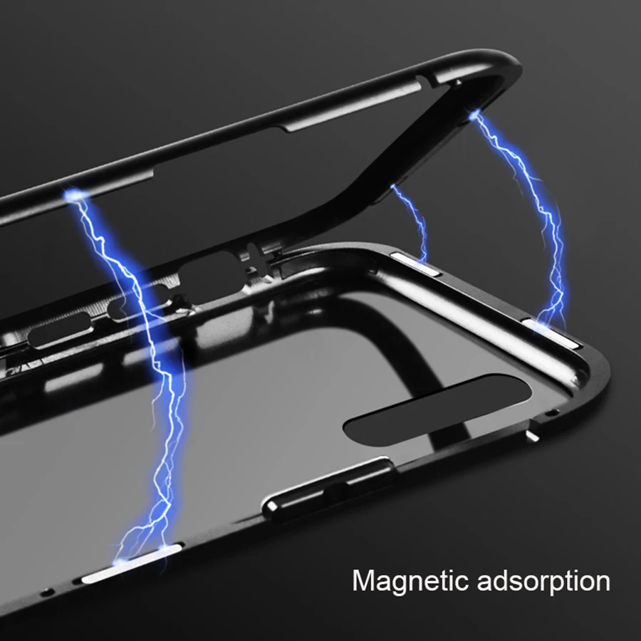 Магнитный адсорбционный чехол для Huawei Mate P40 P30 P20 Pro магнитный металлический Y6 Y7 Y9