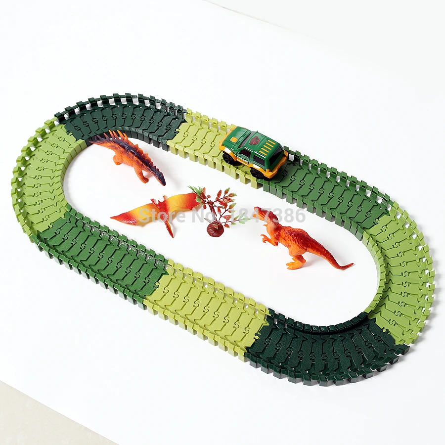 Набор волшебных гоночных треков сделай сам набор гибких экшн-фигурки динозавров