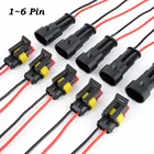 Водонепроницаемый Электрический коннектор для автомобиля, 5 комплектов, 123456 Pin, суперуплотнение, штепсельная вилка