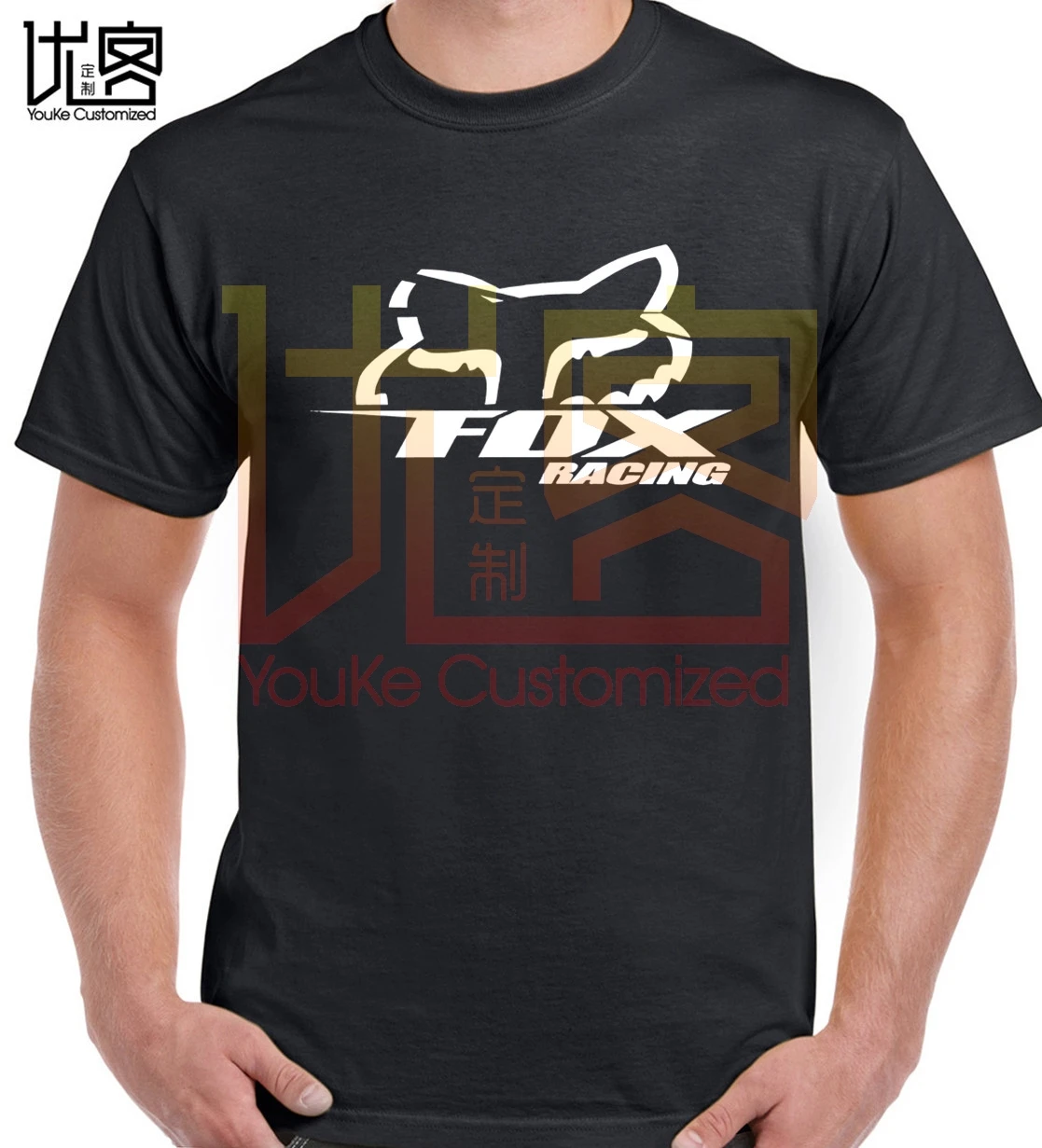 Мужская футболка с логотипом Fox Racinger TeeBlack все размеры s 2019 модная брендовая