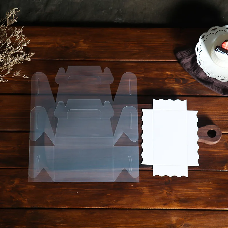 Прозрачная ручная упаковочная коробка для кексов экологически чистый