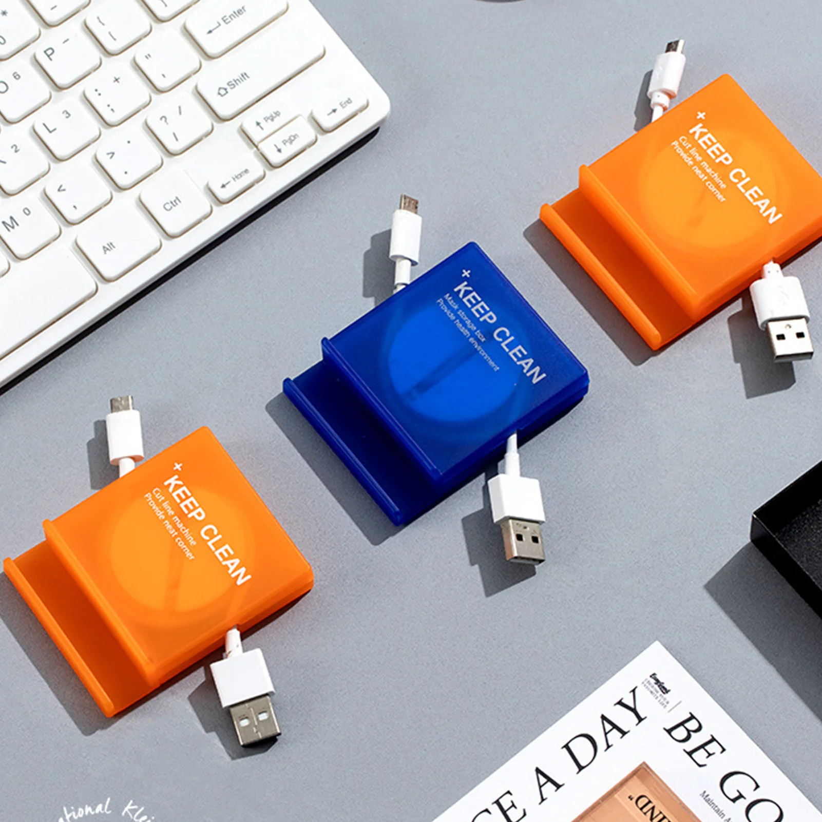 

Растягивающийся контейнер для хранения кабеля данных, 2 шт.