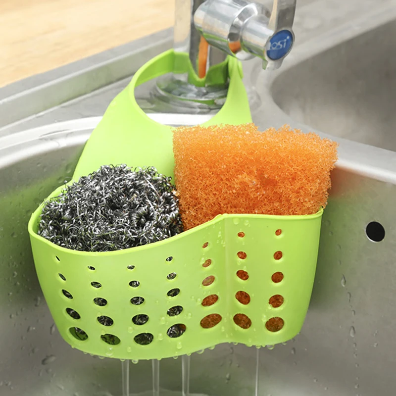 

Adjustable Snap-On Hanging Bag Sink Storage Hanging Basket RacksKitchen Shelf Drain Basket Holders Home Kitchen Auxiliary Tools
