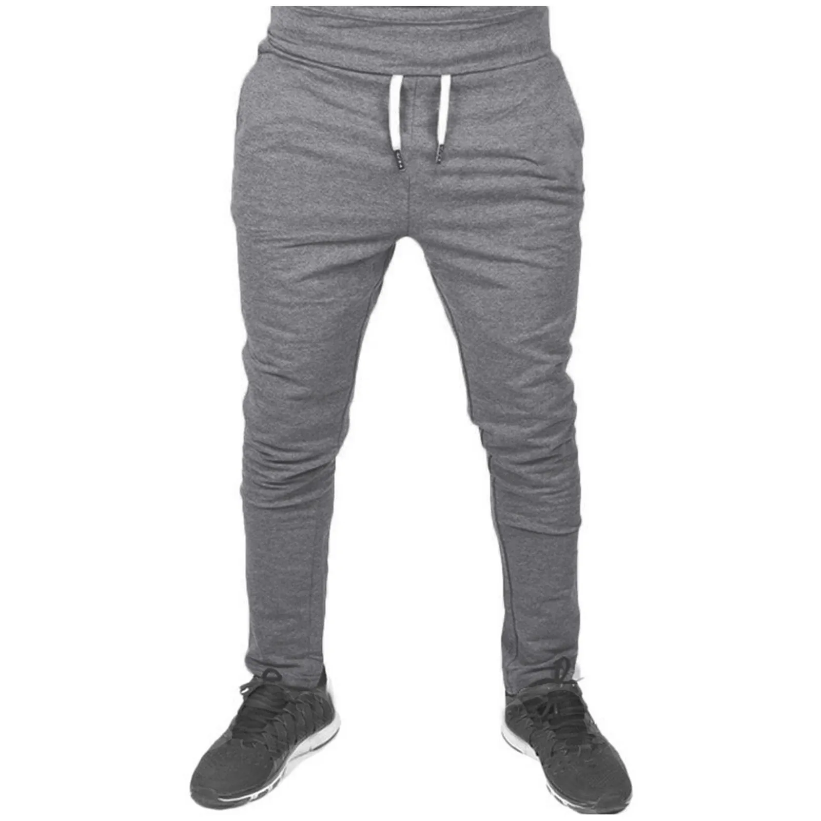 

Drawstring Slim Pants Pantalones De Hombre Men's Casual Solid Color Fitness Track Pants Slim Running Pants Casual Pants