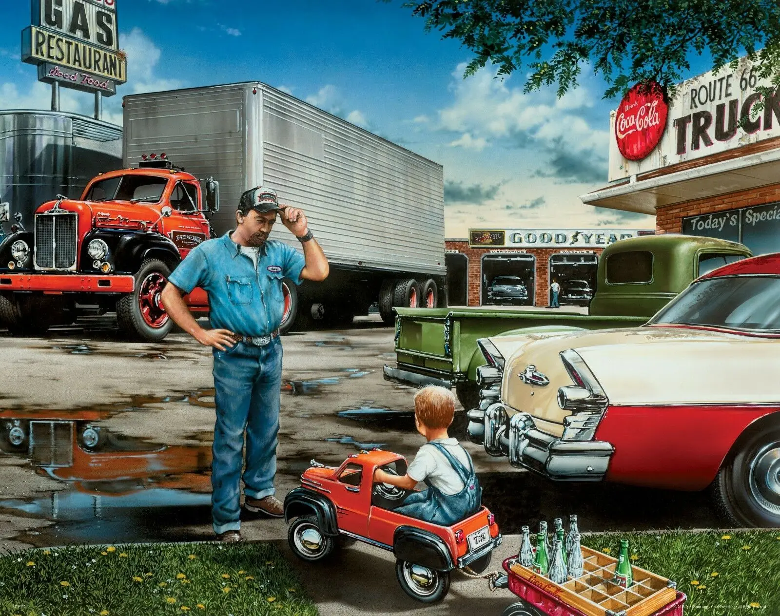 Мотивационный художественный шелковый постер с изображением грузовика 24x36