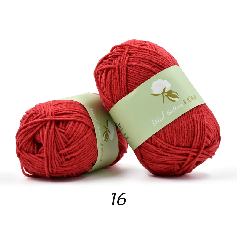 16 30pcs Пряжа для вязания хлопок приятная для кожи ручная пряжа lana trapillo para tejer нить для вязания крючком 30/Лот - Цвет: 16 30pcs