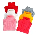 Толстый свитер для мальчиков и девочек Xxx, Детская водолазка, вязаный пуловер, Детские Теплые Топы, осенне-зимняя однотонная одежда