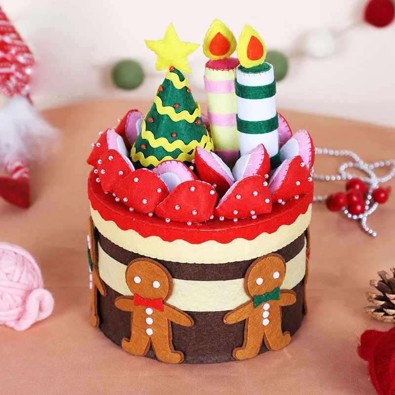 Новый прекрасный торт ко дню рождения фетровая аппликация комплект орнаментов