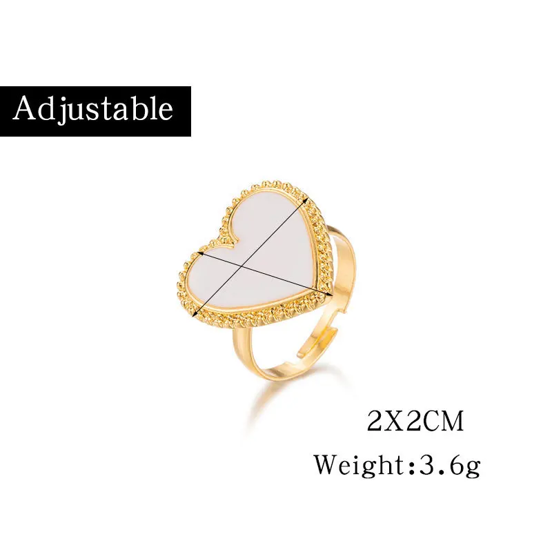 Женское кольцо с сердцем в стиле стимпанк Черное и белое средней длины винтажным