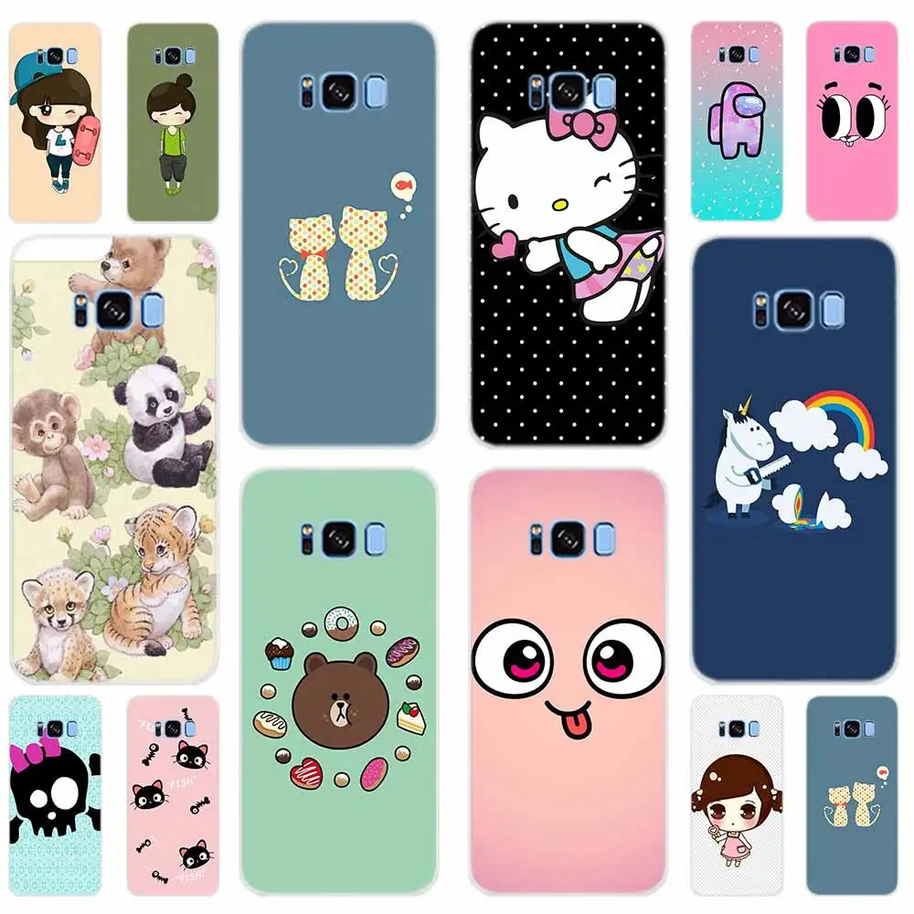 

cute cartoon Soft Silicone Case For Samsung S21 S22 S20 S11 S10 S9 S8 Plus Ultra lite fe 11e 10e Cover 5G