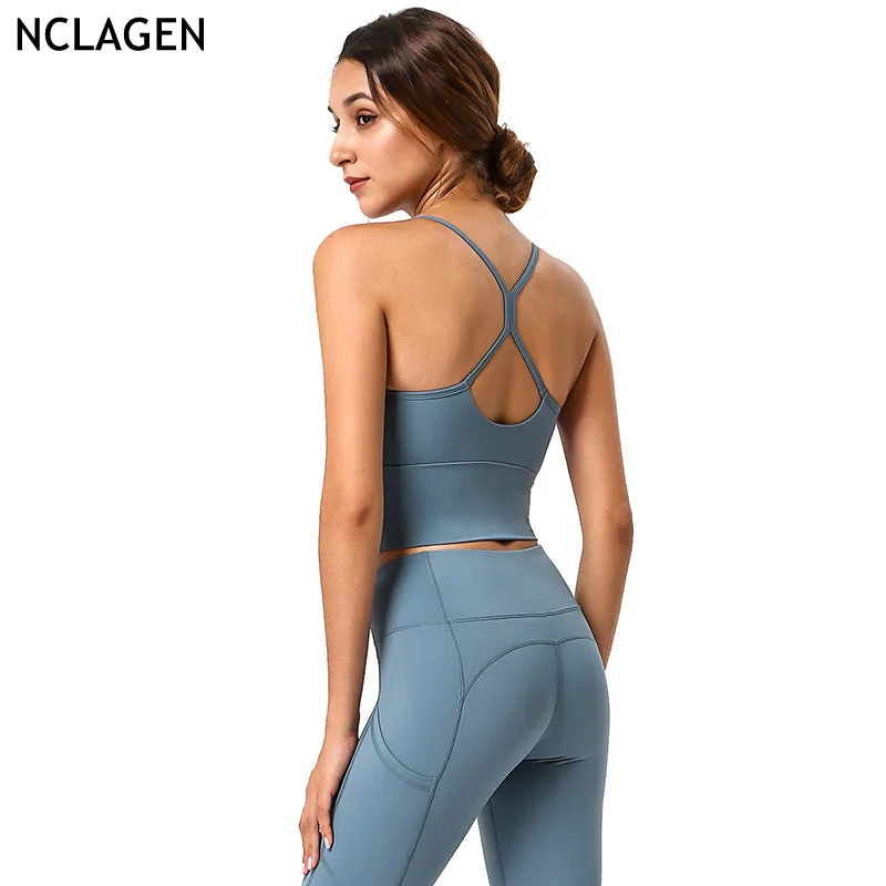 Обучение детей для занятий йогой с лямкой на шее со спортивным бюстгальтером