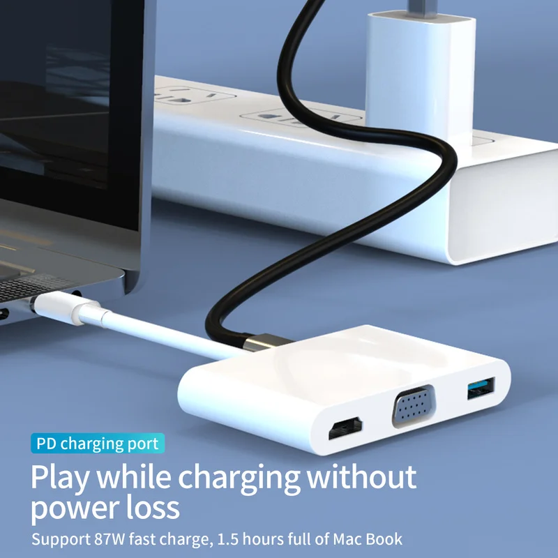 

Usb-концентратор 3 0 Тип C адаптер Usb C концентратор Hdmi 4K VGA Pd Usb C док-станция для Macbook Air Pro/Ipad адаптер Аксессуары для ПК