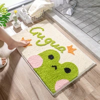 cartoon flocking carpet floor mats household bathroom door bathroom non slip mat absorbent foot mat rugs bathroom mats and rugs