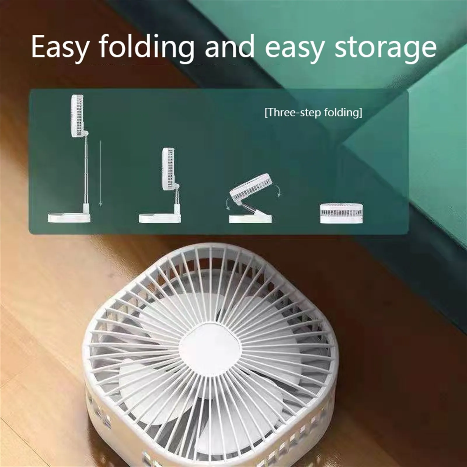 

CARPRIE Portable Telescopic Foldable Freestanding Pedestal Cooling Cooler Creative USB Mini Portable Pocket Fan Summer Gadget
