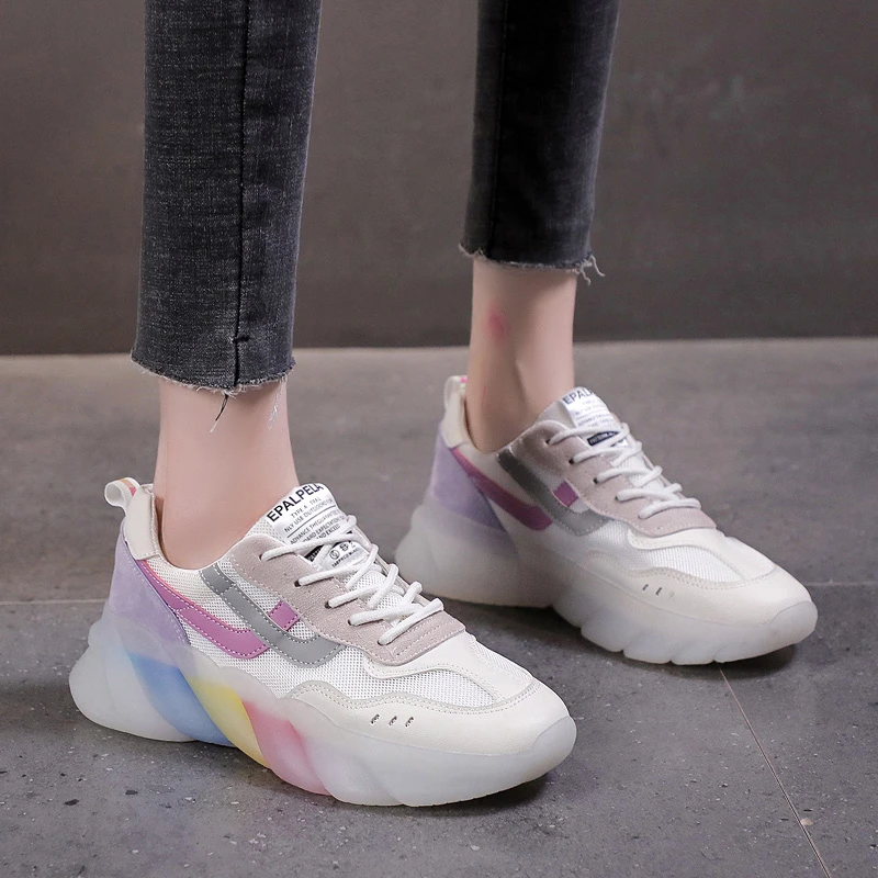 

Designer Sneakers Women Platform Shoes 2021 Fashion Jelly Sole Casual Ladies Trainers Sport Chunky Shoes Women Zapatillas Mujer