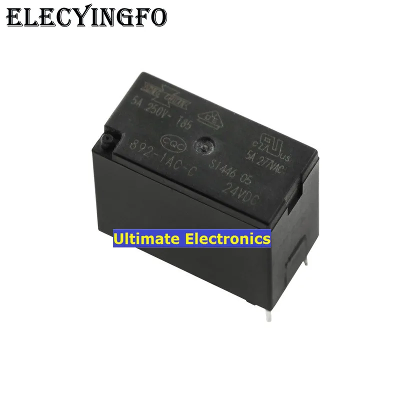 

10pcs 892-1AC-C 24vdc 5a 4-pin instead of HF33F-024-HS3 A group of normally open relays